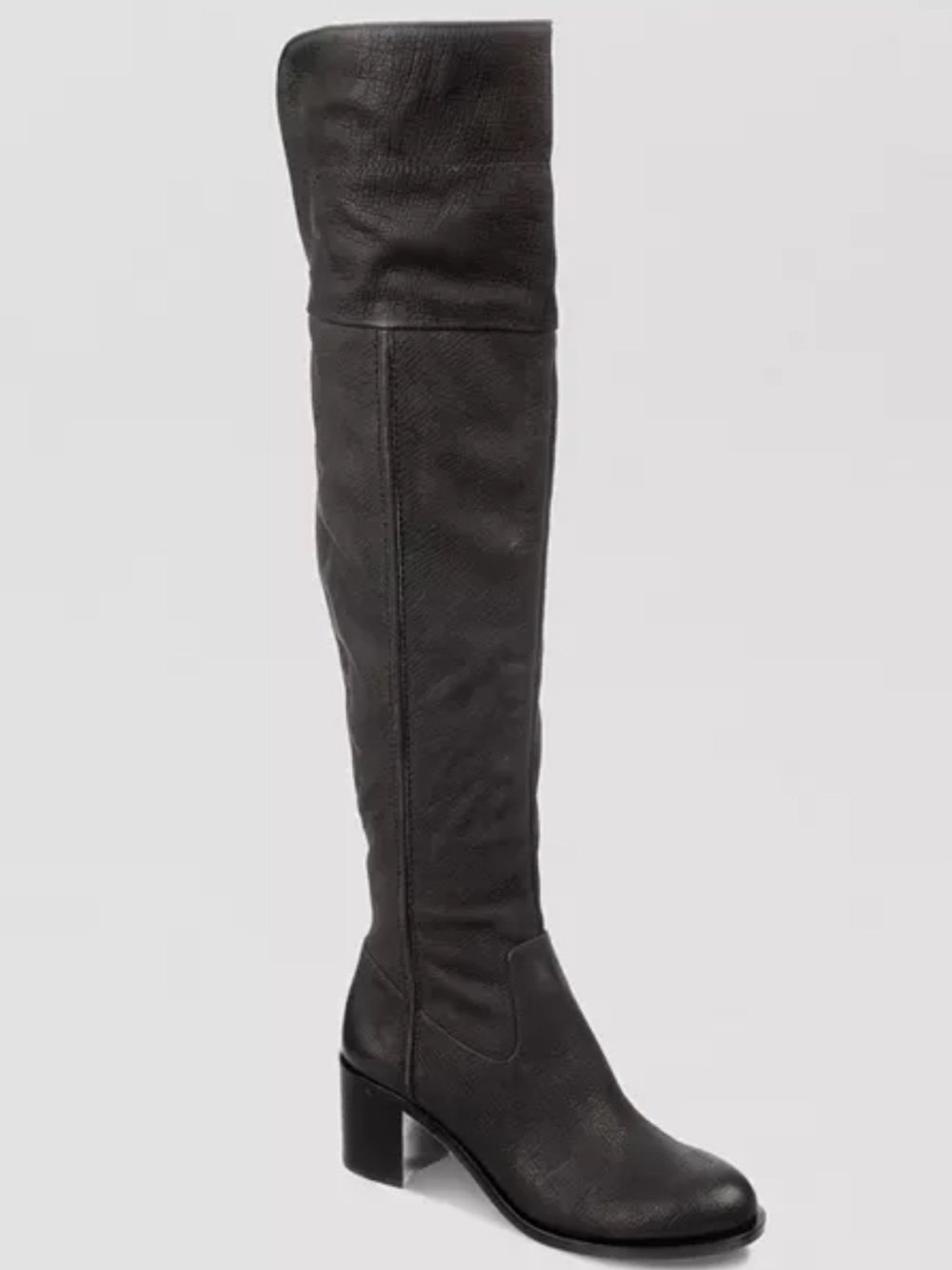 Sam Edelman NIB Over-the-Knee Black Leather Block Heel Boots size 6.5